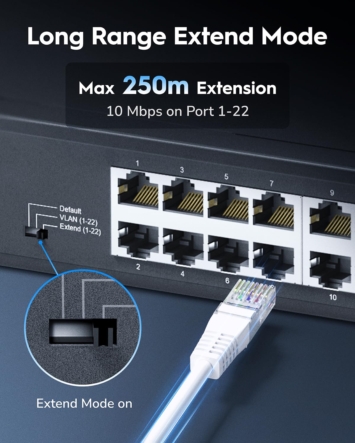 Cudy 24 Port Gigabit Ethernet Switch Desktop/ Rackmount Plug & Play Shielded Ports Sturdy Metal Fanless Quiet Traffic Optimization 19 Inch GS1024L - Image 3