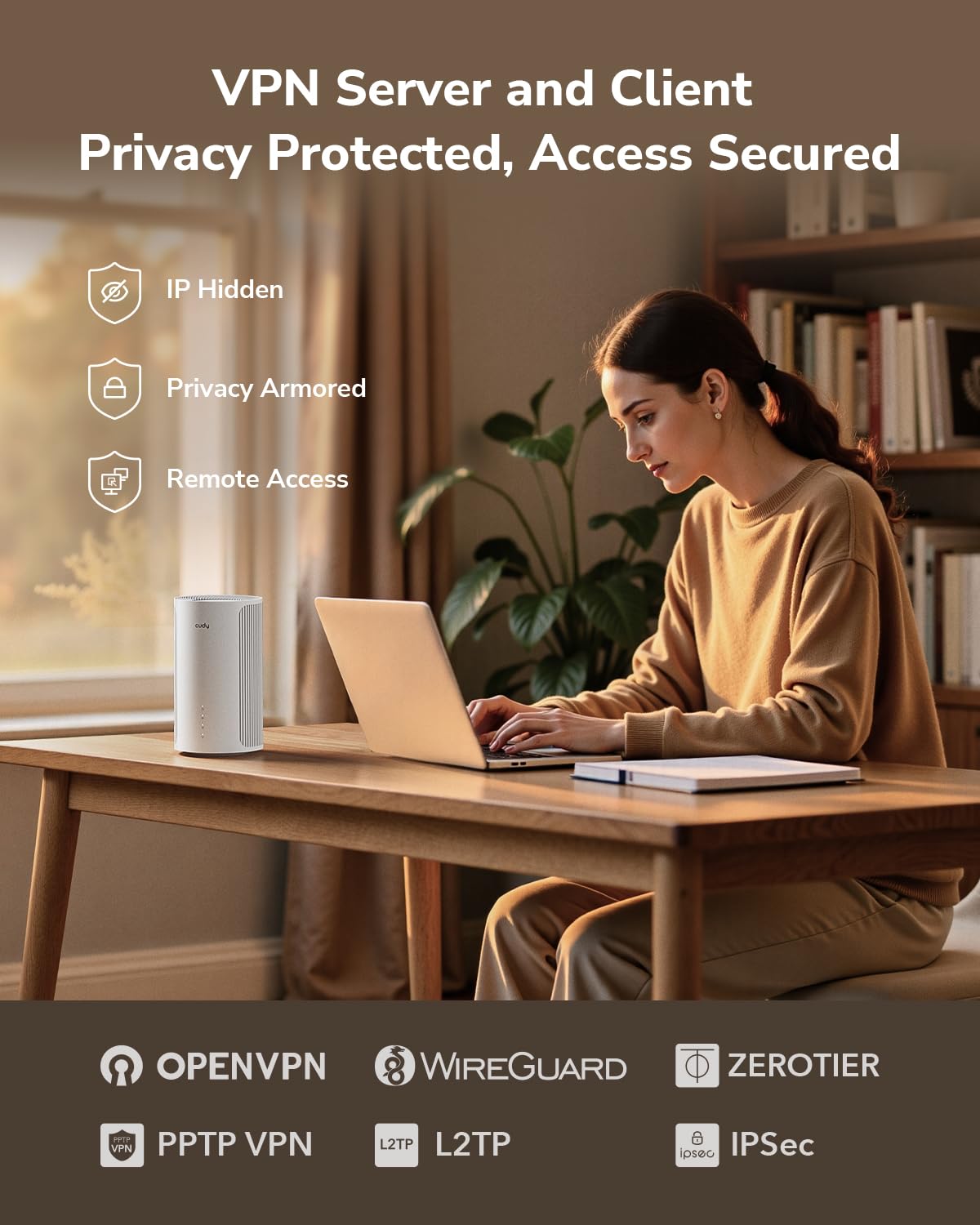 Cudy Tri-Band WiFi 7 BE11000 Whole Home Mesh System, 6-Stream 10 Gbps, 4 × 2.5G Ports, MU-MIMO, Multi-VPN, Cudy APP, Smart Internal Antennas, M11000 2-Pack - Image 9
